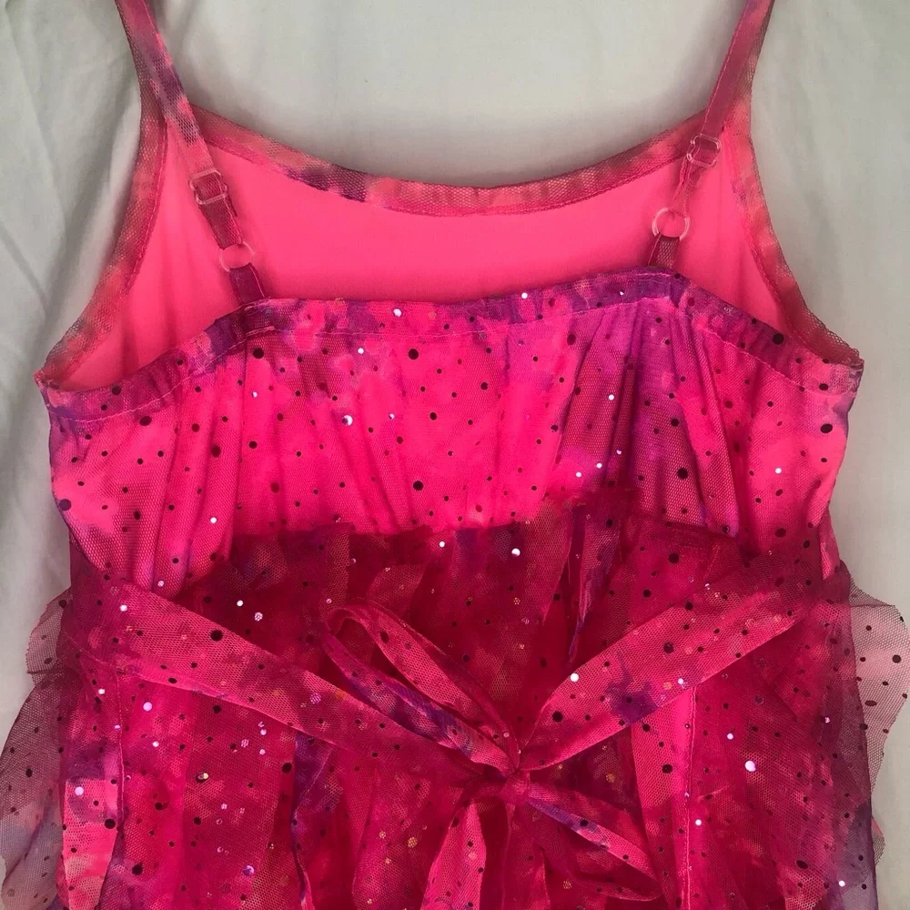 Girls Pink Ruffle Tulle Party Dress Girls Size 10